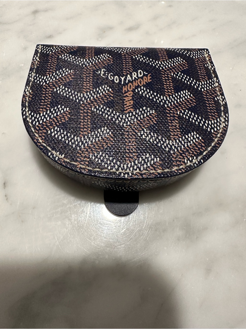 Goyard Raspail Coin Case Black Goyardine Canvas Wallet Pouch Made in France - Picture 6 of 6
